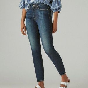 Lucky Brand Brooke Legging Jeans Stretch Mid Waist Blue Denim Womens Size 2/26